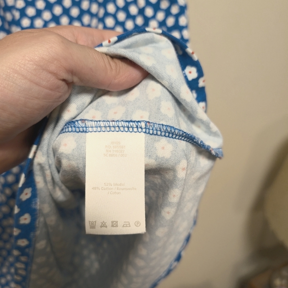 Boden Blue Polka Dot Sleeveless Dress US 14 V Neck - Picture 2 of 6